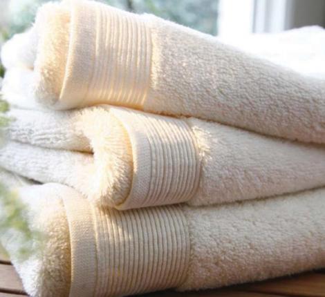 Полотенце махровое "Blanc des Vosges" UNI IVOIRE (слоновая кость), 55х110