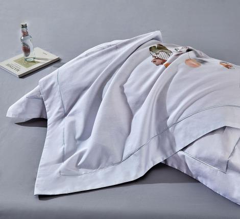 Постельное белье "Asabella" 2312-4XS Мако-Сатин, 1,5 спальный