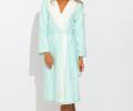 Халат женский  Maison D'or "COSSETTE" сатин-жаккард (бирюзовый), XL(50)-XXL(52)