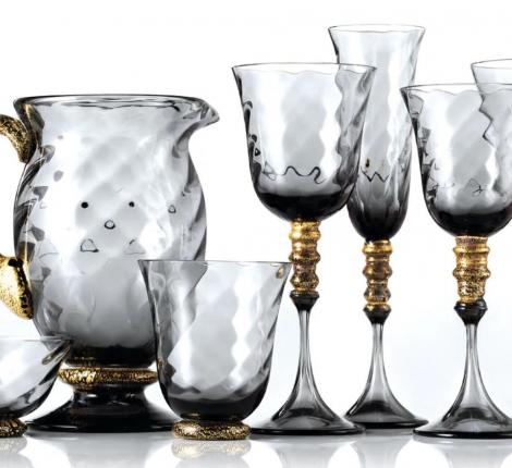 Набор стакано 6 штук "MARAIS" муранское стекло, высота 10 см