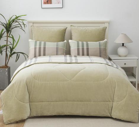 Постельное белье с одеялом "Sofi de Marko" Роберто №23 Велюр/Сатин, Семейный