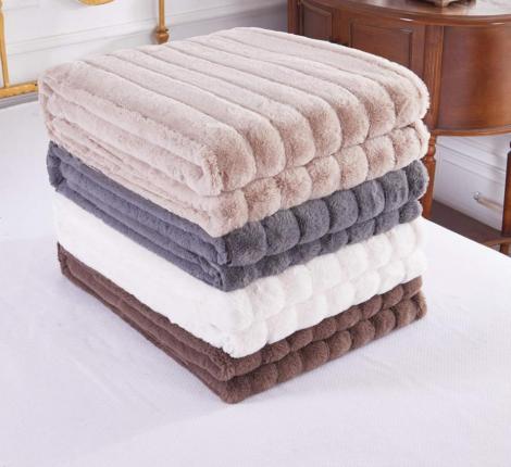 Плед "Sofi de Marko" Анабель (пепел роза) Искусственный мех, 160х220