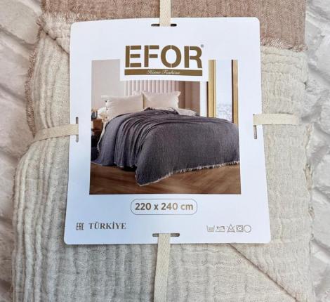 Плед муслиновый "EFOR", 220х240 (бежевый)