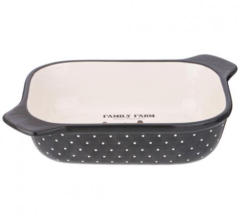 Форма для запекания с пластиковой крышкой "FAMILY FARM", 25,5*19*6,5 см