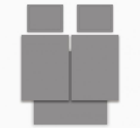 Постельное бельё "Lefard" SOLID (серый) Сатин ДеЛюкс, Семейный