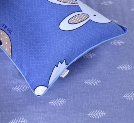 Постельное белье детское "Sofi de Marko" Зоомир (синий) Сатин, 1,5 спальный