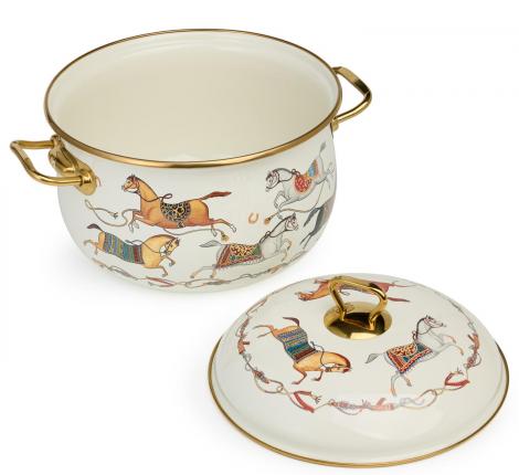 Кастрюля эмалированная с крышкой "PASSAGE", 4,8 л