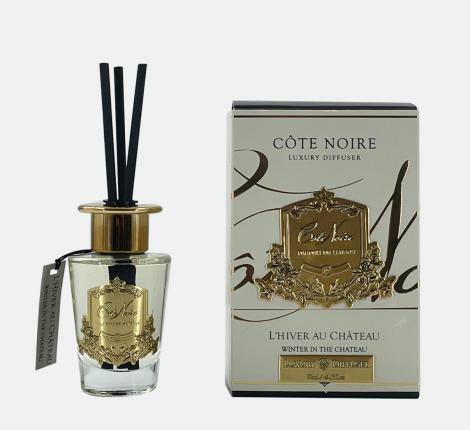 Диффузор "COTE NOIRE" L'HIVER AU CHATEAU золотой декор, 90 мл
