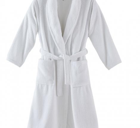Халат махровый "Blanc des Vosges" UNI BLANC (белый), XL