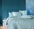 Постельное бельё "Blanc des Vosges" LILLY BLEU перкаль, 1,5 спальный