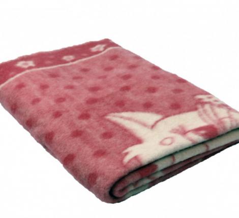 Одеяло Полушерстяное Белка розовый, 100x140