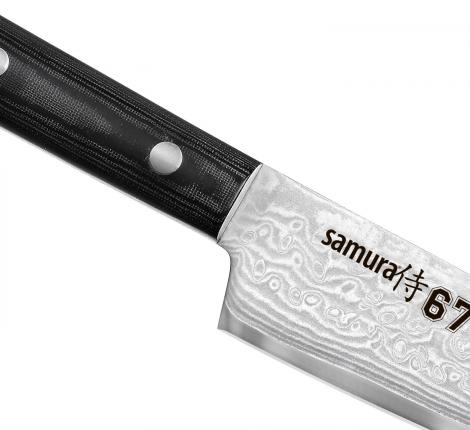 Нож кухонный "Samura Damascus 67" универсальный 150 мм, Микарта