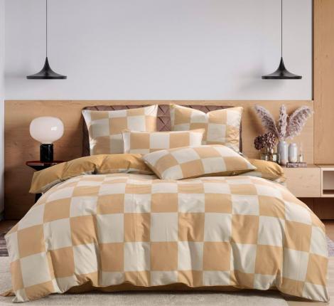Постельное белье "Sofi de Marko" Джерри (бежевый) Сатин, Семейный