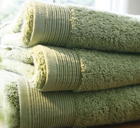 Полотенце махровое "Blanc des Vosges" UNI LICHEN (зеленый), 55х110