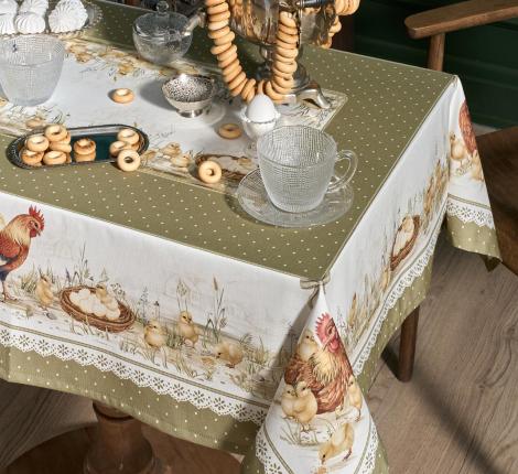 Скатерть с пропиткой "ЗОЛОТАЯ КУРОЧКА", 110х140 см