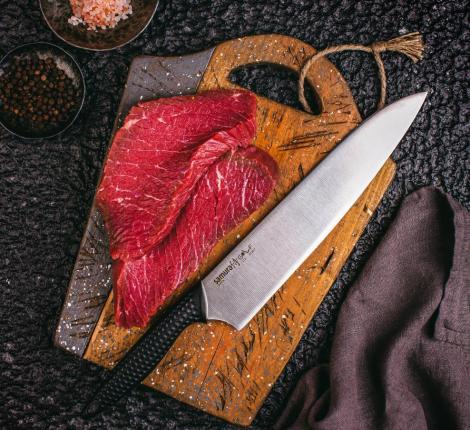 Нож кухонный &quot;Samura GOLF&quot; Гранд Шеф 240 мм (с тату)
