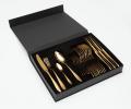 Набор столовых приборов "BELO" gold 41-42 на 6 персон, 24 предмета