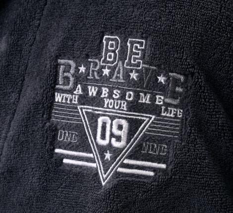 Халат мужской трига с капюшоном "AMBIELLA A-1125" антрацит, 2XL