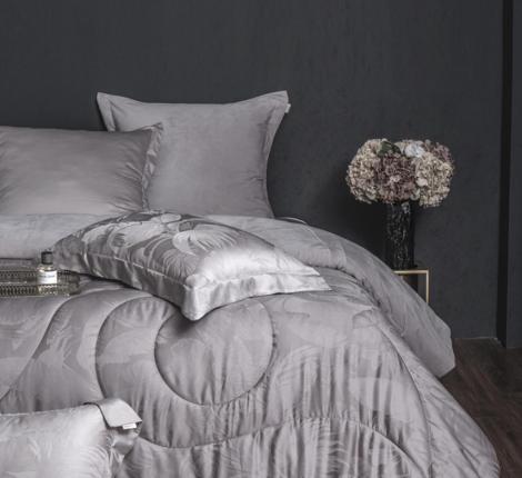 Постельное белье с одеялом "Kazanov.A." Lindor J'Adore (лаванда пепел) Велюр/Тенсел, Семейный