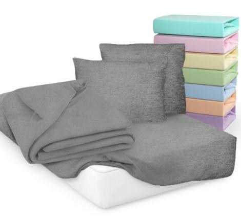 Простыня на резинке "Cleo" 16/02 Трикотаж 160х200х25, меланж