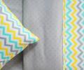 Постельное белье "Siberia" Зигзаг (желтый) Ранфорс, 1,5 спальный