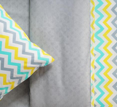 Постельное белье "Siberia" Зигзаг (желтый) Ранфорс, 1,5 спальный