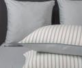 Постельное белье с одеялом "Kazanov.A." Stripe Muslin (голубое серебро), 1,5 спальный