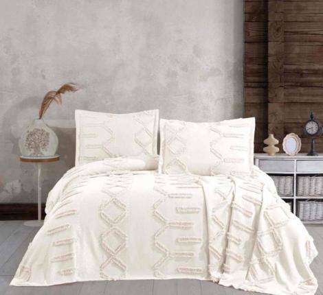 Покрывало EFOR Pique "DUHAN" 240х260, кремовый