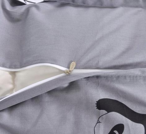 Постельное белье "Sofi de Marko" Панда (белый) Сатин, Евро