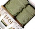 Набор бамбуковых полотенец EFOR BAMBOO "TAC" (50*90,70*140), зеленый