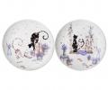 Набор закусочных тарелок 2 шт. "ЛАВАНДОВЫЕ КОТЫ" 425-167, диаметр 20,5 см