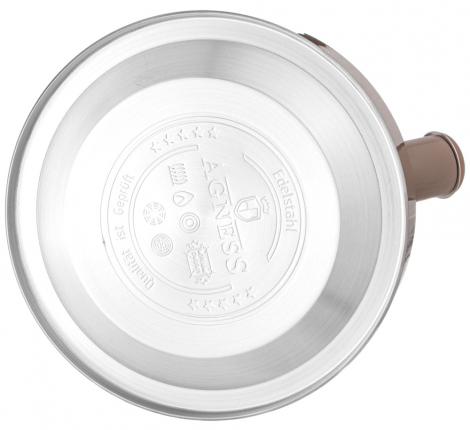 Чайник со свистком "AGNESS", 2,5 л (шоколад)