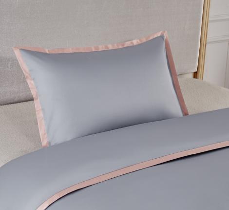 Постельное бельё Sharmes Solid «Coctail» Евро-макси, Жемчужно-серый/нежно-розовый