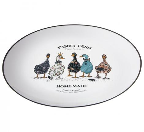 Набор обеденных тарелок 2 шт. "FAMILY FARM", диаметр 25,5 см