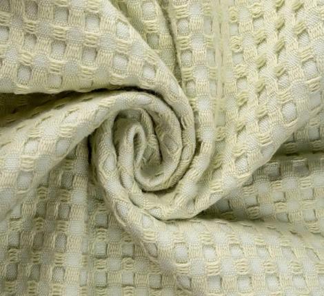 Покрывало вафельное с бахромой Valtery 150х200, светло-зеленый