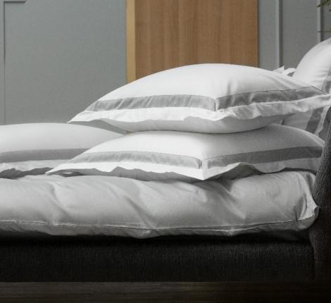 Наволочка с широкой отделкой "ALPINE ASH GREY ALLURE GRASS" Мако-Сатин, 50х70 (2шт)