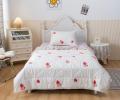 Постельное белье с одеялом детское "Sofi de Marko" Strawberry (белый) Сатин, 1,5 спальный