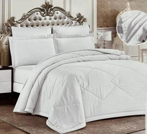 Постельное бельё EFOR SATEN BEAYZ белый (2 наволочки), Евро