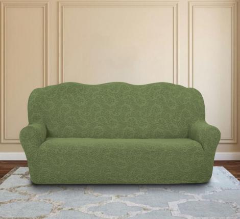 Чехол на 3-х местный диван Karteks &quot;Классика&quot; KAR 008-09, зелёный
