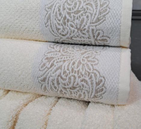 Комплект махровых полотенец "Kazanov.A." Dolce (молоко), 50х90+70х140