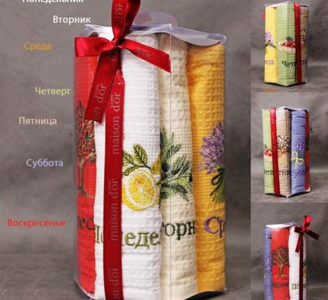 Комплект кухонных полотенец Maison D'or "SEVENDAY" 50х70-7шт, цветной