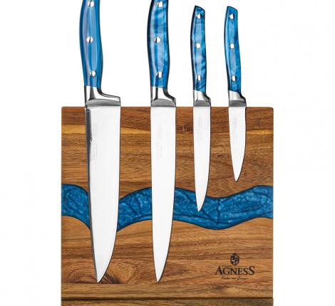 Набор кухонных ножей "AGNESS" с магнитным держателем 911-787, 5 предметов