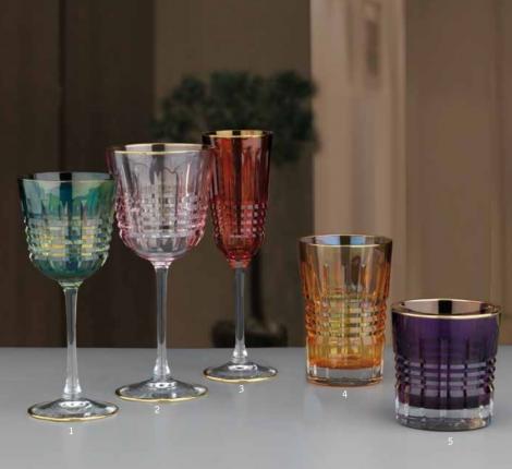 Набор высоких стаканов 6 штук "TAURUS" хрустальное стекло, высота 12,5 см