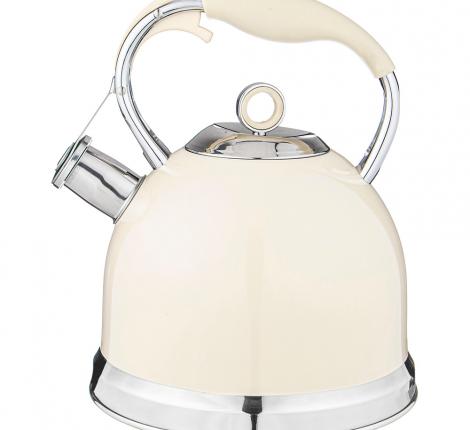 Чайник со свистком "ТЮДОР", 3,0 л (молочный)