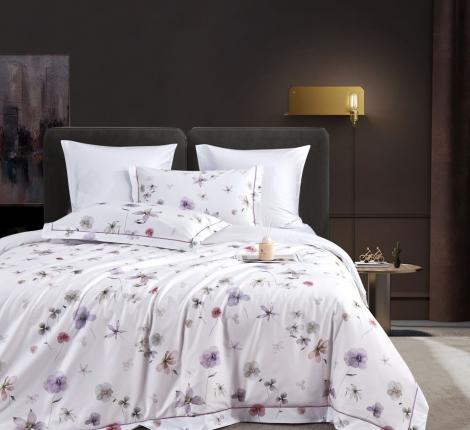 Постельное белье "Asabella" 2183-4S Мако-Сатин, 1,5 спальный