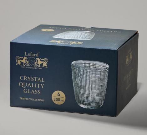 Набор стаканов 4 штуки "TEMPO" GREY, 300 мл