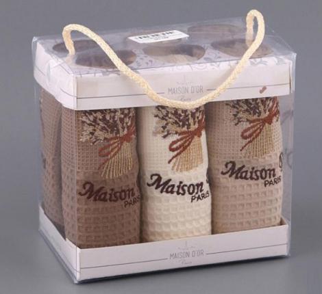 Комплект кухонных полотенец Maison D'or "BUKET" 50х70-6шт, кофейный