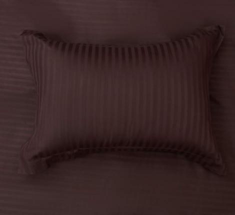 Постельное белье "Sofi de Marko" Моне (шоколад) Страйп Сатин, 1,5 спальный