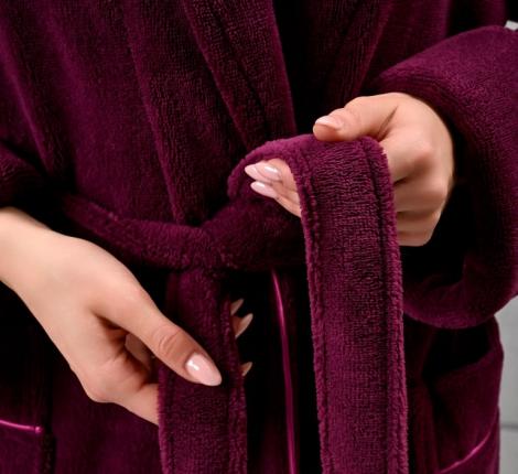 Халат женский трига шалька "AMBIELLA A-1295" фиолетовый, S/M