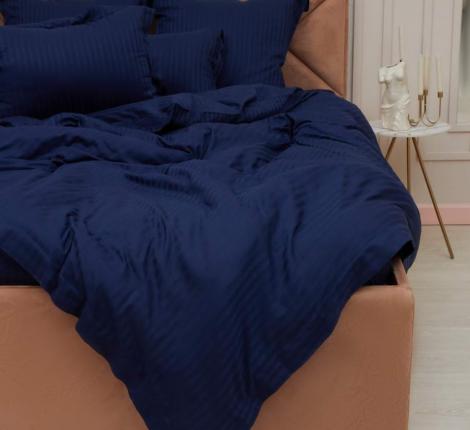 Постельное белье "Sofi de Marko" Моне (синий) Страйп Сатин, 1,5 спальный